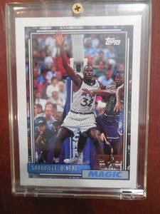 lot 117 image: 1992-93 Topps Shaquille Oneal Rookie Card #362 LK