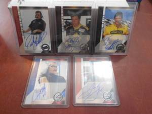 lot 126 image: (5) Press Pass Nascar Racing Card Autographs LK