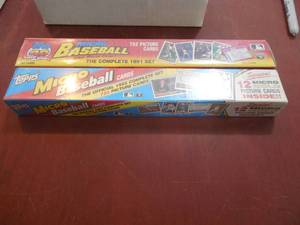 lot 131 image: 1991 & 1992 Topps Micro Baseball Factory Sealed Sets RARE