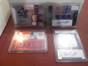 lot 132 image: (4) 2012 Jarius Wright Autograph Jersey Rookie Cards LK