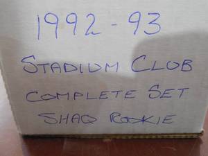 lot 135 image: 1992-93 Stadium Club Basketball Complete Set - Shaquille ONeal Rookie Card LK