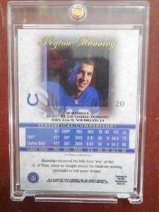 lot 136 image: 1998 Topps Gold Label Peyton Manning Rookie Card #20 LK