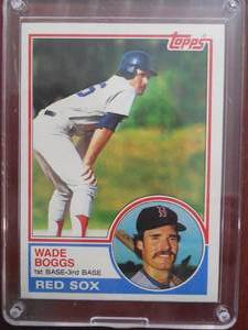 lot 140 image: 1983 Topps Wade Boggs Rookie Card #498 LK