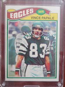 lot 146 image: 1977 Topps Football Vince Papale Rookie Card #397 LK