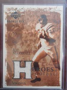 lot 149 image: 2002 Upper Deck Rookie FX Jersey Jim Marshall LK