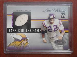 lot 151 image: 2006 Leaf Certified Fabric Of The Game Jersey Paul Krause Serial #475 LK