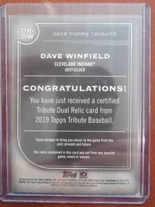 lot 155 image: 2019 Topps Tribute Jersey Bat Dave Winfield Serial #8099 LK