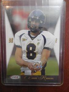 lot 160 image: 2005 Sage Aaron Rodgers Rookie Card #37 LK