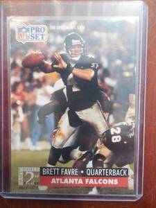 lot 161 image: 1991 Pro Set Brett Favre Rookie Card #762 LK