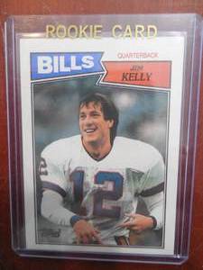 lot 162 image: 1987 Topps Jim Kelly Rookie Card #362 LK