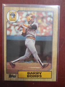 lot 185 image: 1987 Topps Barry Bonds Rookie Card #320 LK