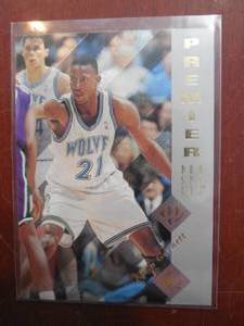 lot 186 image: 1995 Upper Deck SP Kevin Garnett Rookie Card #159 LK