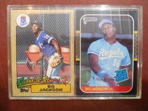lot 192 image: 1987 Topps & Donruss Baseball Bo Jackson Rookie Cards LK