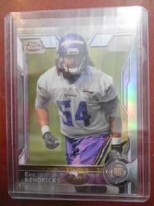 lot 200 image: 2015 Topps Chrome Refractor Eric Kendricks Rookie Card #181