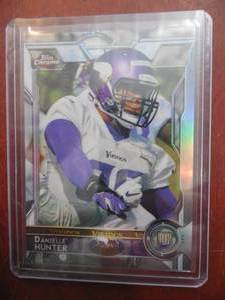 lot 201 image: 2015 Topps Chrome Refractor Danielle Hunter Rookie Card #173