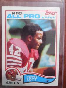 lot 211 image: 1982 Topps Ronnie Lott Rookie Card #486 Excellent Condition LK