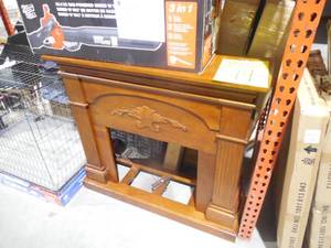 lot 74 image: Sicilian Harvest 45 in. Gel Fuel Fireplace Mantel in Mahogany