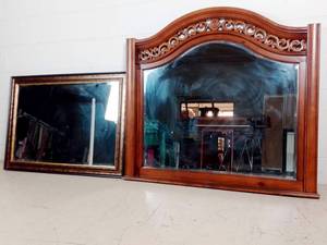 lot 303 image: 2 Wooden Framed Mirrors