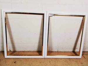 lot 319 image: 2 White Gold Trim Custom Frames