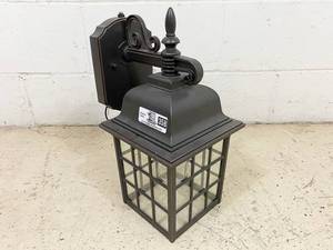 lot 358 image: LED Outdoor Security Lantern 15 High Oil Rubbed Bronze Finish FEIT