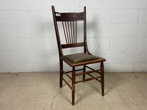 lot 374 image: Very Antique Wooden Dining Chair