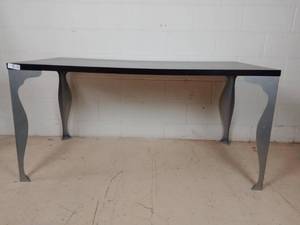 lot 382 image: 72 Black Top Commercial Display Table