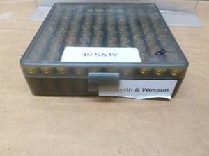 .40 Smith & Wesson ammo. 100 rounds. As shown.
