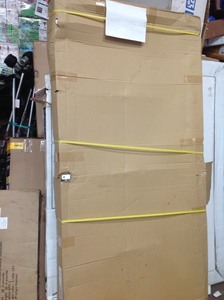 Su Casa 72 in. x 80 in. White Projection Mount Outswing Steel Patio Security Door with Expanded Metal Screen by Unique Home Designs in good condition