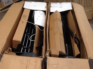 Lot of Two- 42 in. 6-Brush High-Speed Tow-Behind Lawn Sweeper by Brinly-Hardy see pictures