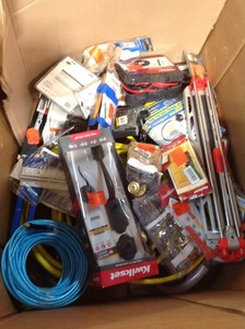 Large lot - liquidation of assorted items- mailboxes hardware tools housewares and more see pictures