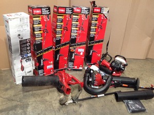 Pallet with assorted Homelite outdoor tools various models and conditions see pictures