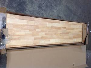 Husky 72 in. Solid Wood Work Surface not used see pictures