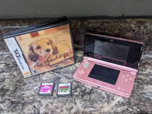lot 71 image: Pearl Pink Nintendo 3DS & Games