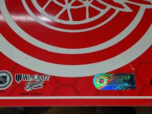 lot 115 image: NHL Detroit Red Wings Sign