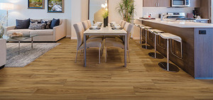 lot 101 image: 70 SF Masland Trucor Prime Natural Walnut Luxury Vinyl Plank Flooring - Floating Click