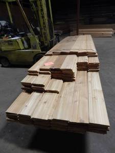 lot 10 image: 1 x 8 Cedar Rabbited Lap Siding (approx 1616 lineal feet)
