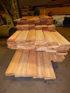 lot 19 image: 1 x 8 Cedar Rabbited Lap Siding (approx 2000 lineal feet)