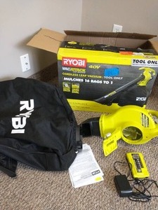 Ryobi 40-Volt Lithium-Ion Cordless Battery Leaf VacuumMulcher (Tool Only)