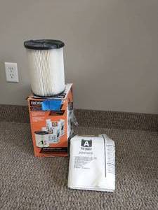 Ridgid Filter Kit with VF4000 Standard Filter and VF3502 Dust Bags (2-Pack) for Select 12 -16 Gal. RIDGID WetDry Shop Vacuums