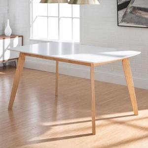60 Mid Century Modern Wood Dining Table - Whitesolid