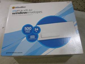 (D-1) Box of 500 Window Envelopes...