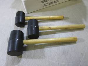 (F-0) Lot of 2 3pc Rubber Mallet Se...