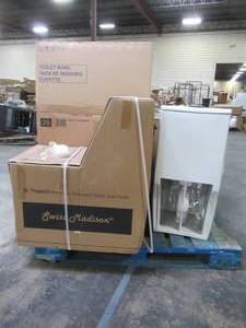 lot 433 image: WHOLESALE MIXED PALLET OF TOILETS AND TOILET PARTS