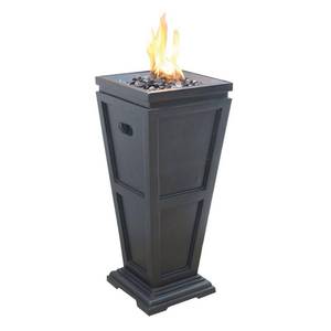 lot 322 image: UniFlame Medium 11.25 in. x 11.25 in. Propane Gas Fire Pit, GLT1332SP.