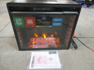 lot 320 image: SOUTHERN ENTERPRISES (SEI) 23 Contemp. Electric Fireplace Insert FA512300TX.