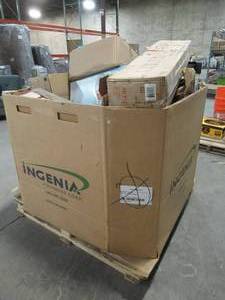 lot 331 image: WHOLESALE MIXED PALLET OF MISCELLANEOUS LIGHTS AND CEILING FANS - FOR PARTSRESTORE