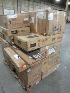 lot 332 image: WHOLESALE MIXED PALLET OF MISCELLANEOUS FURNITURE AND BUILDING MATERIALS