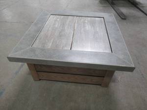 lot 205 image: Hampton Bay 34 X 34 X 15 12 Tall Patio Table With Tile Inserts.