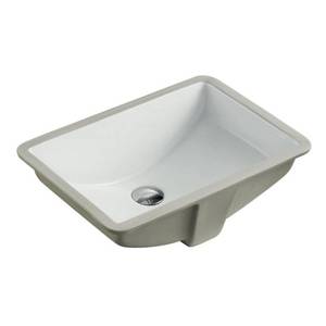 lot 222 image: KINGSMAN HARDWARE 20-78 in. x 14-34 in. Rectrangle Undermount Vitreous Glazed Ceramic Lavatory Vanity Bathroom Sink Pure White, RP412P.