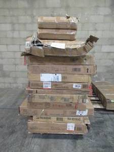 lot 458 image: WHOLESALE MIXED PALLET OF HEADBOARDS AND PLATFORM BED FRAMES